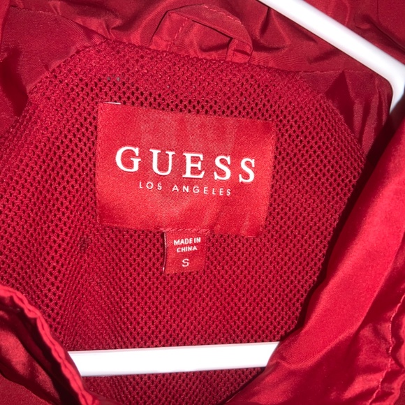 Guess full zip windbreaker jacket sz S spellout ribbon trim - Picture 4 of 7